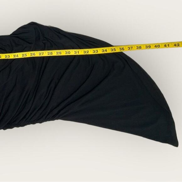 NWT | Krisa | Surplice Long Sleeve Asymmetrical Midi | Black | Medium - Picture 16 of 16